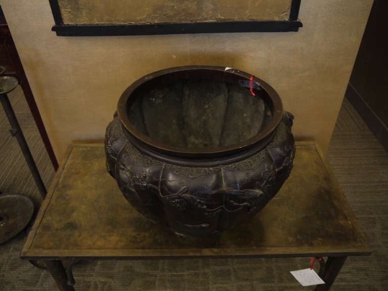 Large Japanese Bronze Planter In Good Condition In New York, NY
