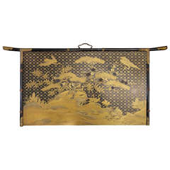 19th Century Japanese Lacquer Wall Plaque