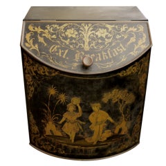 Vintage Large Chinoiserie Tea Tin