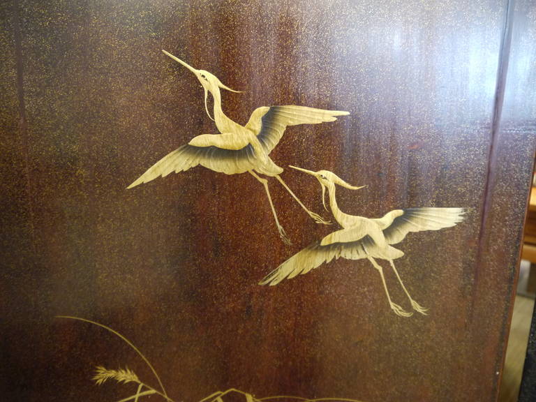 Dramatic Japanese Lacquer Cabinet 2