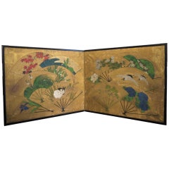 18th c. Japanese Screen with Fans