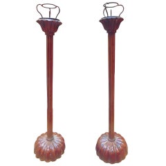 Pair of Japanese Shokudai Candle Stands