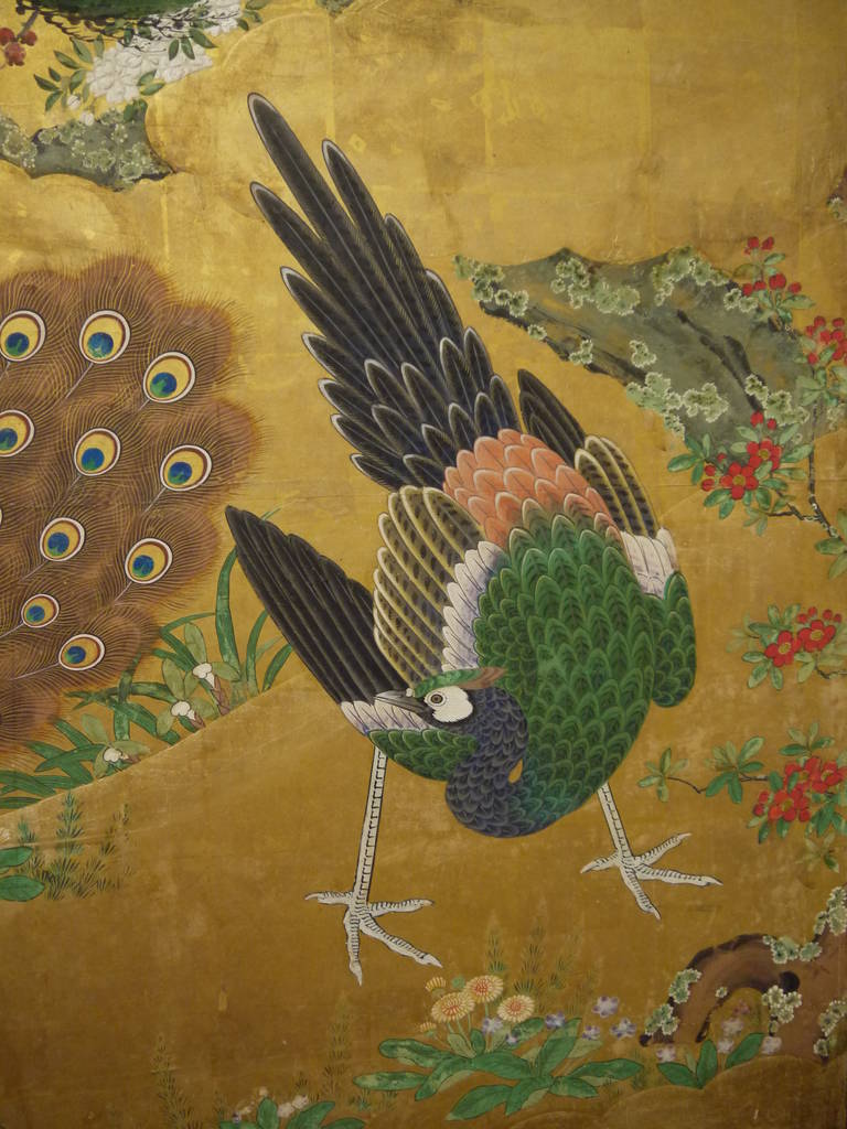 Lacquered 18th Century Japanese Screen