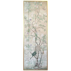 Framed 18th Century Chinese Wallpaper Panel