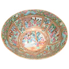 Antique Chinese Rose Medallion Bowl