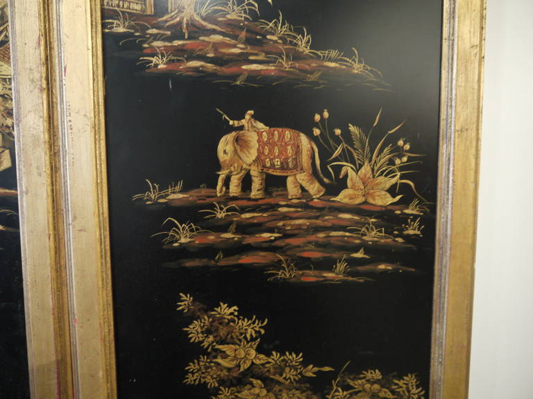 Unknown Pair of Tall Chinoiserie Wall Panels For Sale