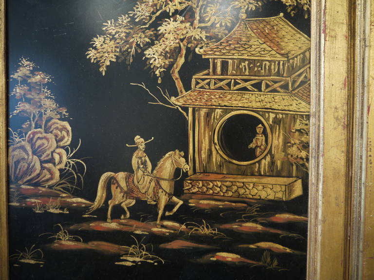 Pair of Tall Chinoiserie Wall Panels In Good Condition For Sale In New York, NY