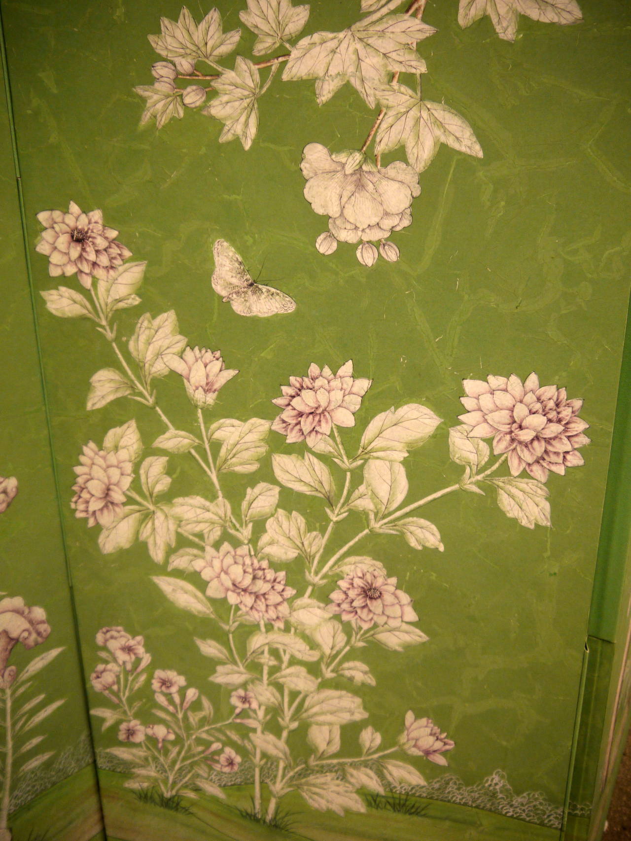 Gracie Handpainted Chinese Wallpaper Screen 2