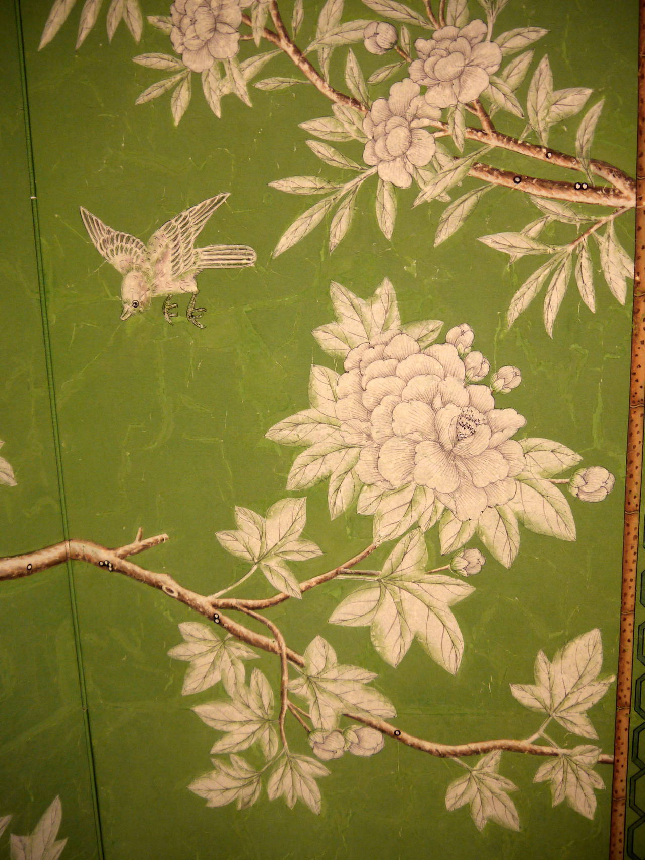 Gracie Handpainted Chinese Wallpaper Screen 5