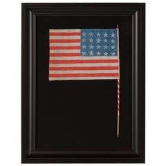 WWII Period Homemade Parade Flag with 20 Stars and 15 Stripes