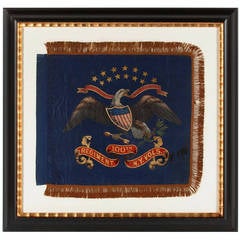Rare Civil War Period Federal Standard Style Flank Guidon Flag