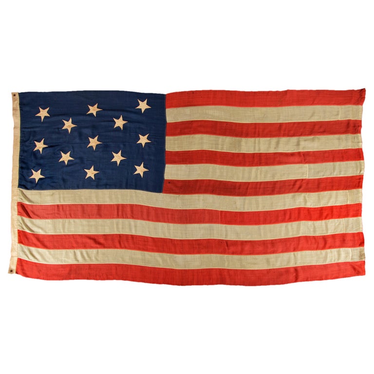U.S Navy Small Boat Ensign Flag with 13 HandSewn Stars For Sale at 1stDibs