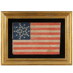 Antique 33 Stars Arranged In A Rare And Beautiful Variation Of The Great Star Flag