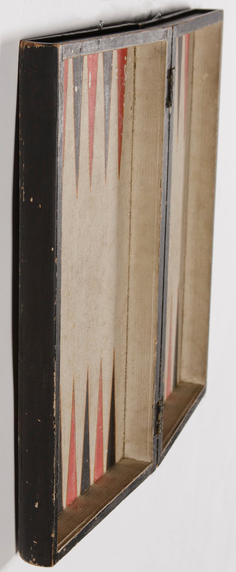 Paint-decorated, Book-box Style, Folding Backgammon Board