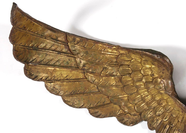 Large and Impressive Antique Molded Copper Eagle, New York City, 1890s In Good Condition In York County, PA