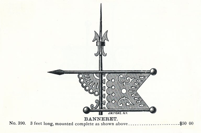Bannerette Weathervane, Made By J.w. Fiske 6