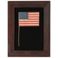 Antique 34 Star Flag in a, "Global Rows" Pattern