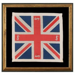 Antique British Union Jack Kerchief, Printed on Silk