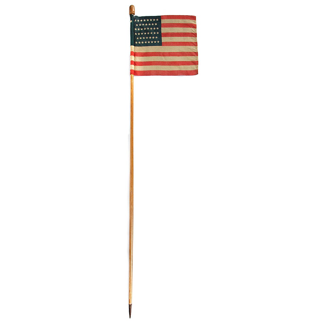 46 Star U.S Military Camp Color, Press-Dyed Wool Flag