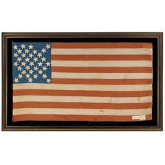 Antique 33 Stars Flag, Later Updated to 35 Stars with a Rare Diamond Configuration