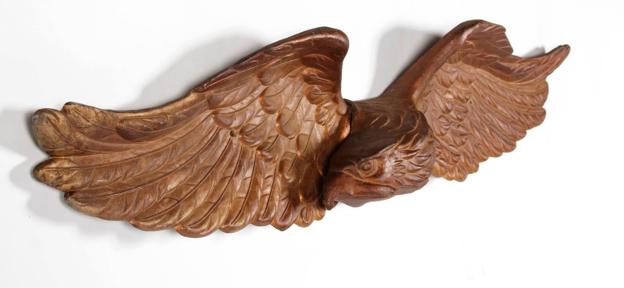 Cast Spread Wing Eagle with Bronze Painted Surface In Good Condition In York County, PA