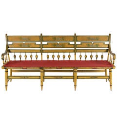 Chrome Yellow, Paint Decorated Settee 9