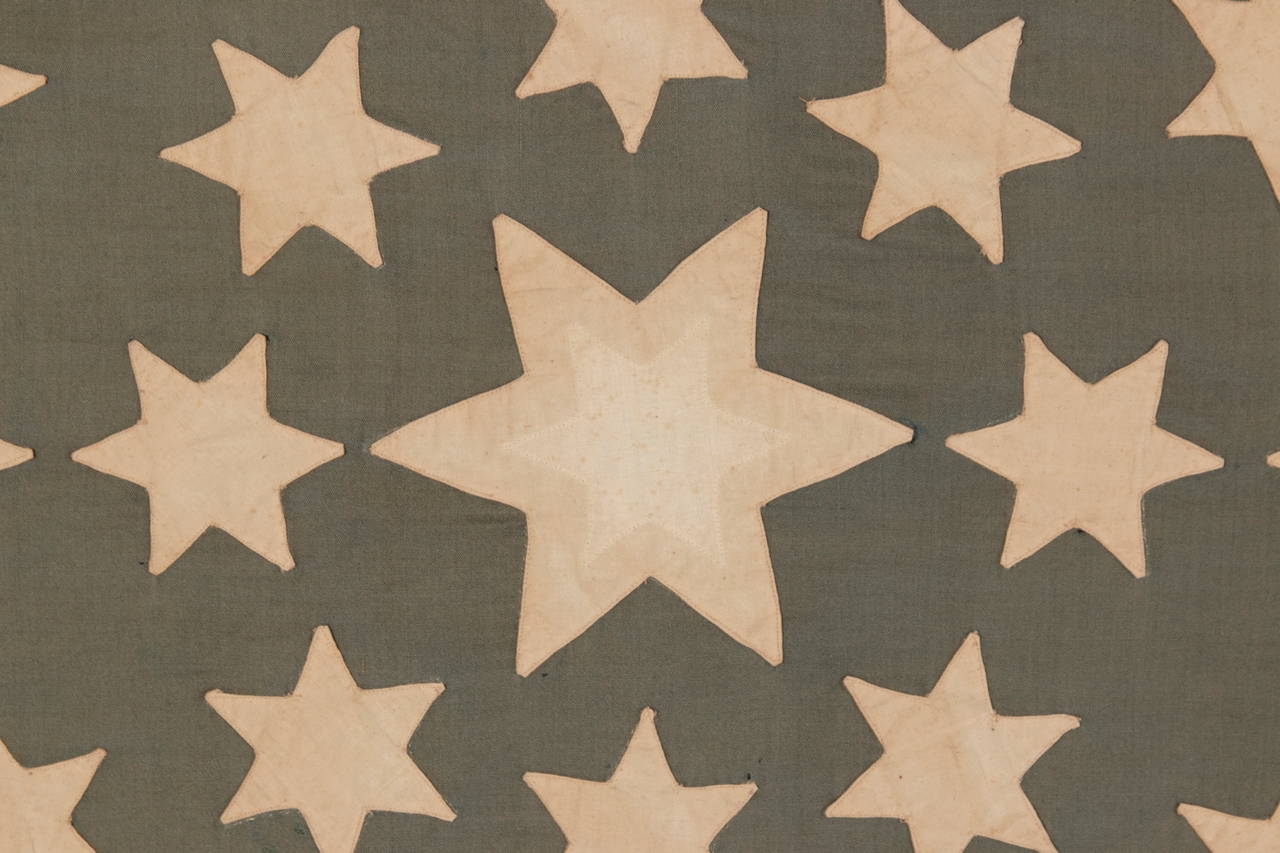 Amazing Graphic Flag with 37, Six-Pointed Stars in a Double Wreath Pattern 2