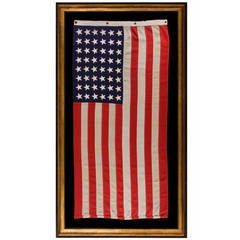 48-Star U.S. Navy Small Boat Ensign, Made at Mare Island, California WWII, 1943