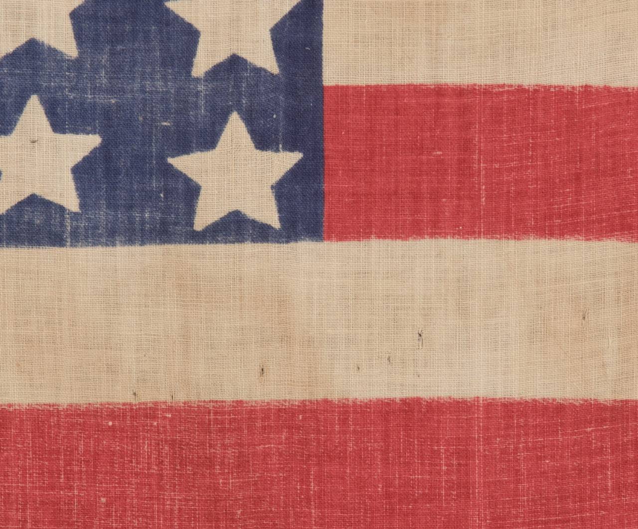 Late 19th Century 42-Star Flag with Stars in a Wave Configuration of Lineal Columns
