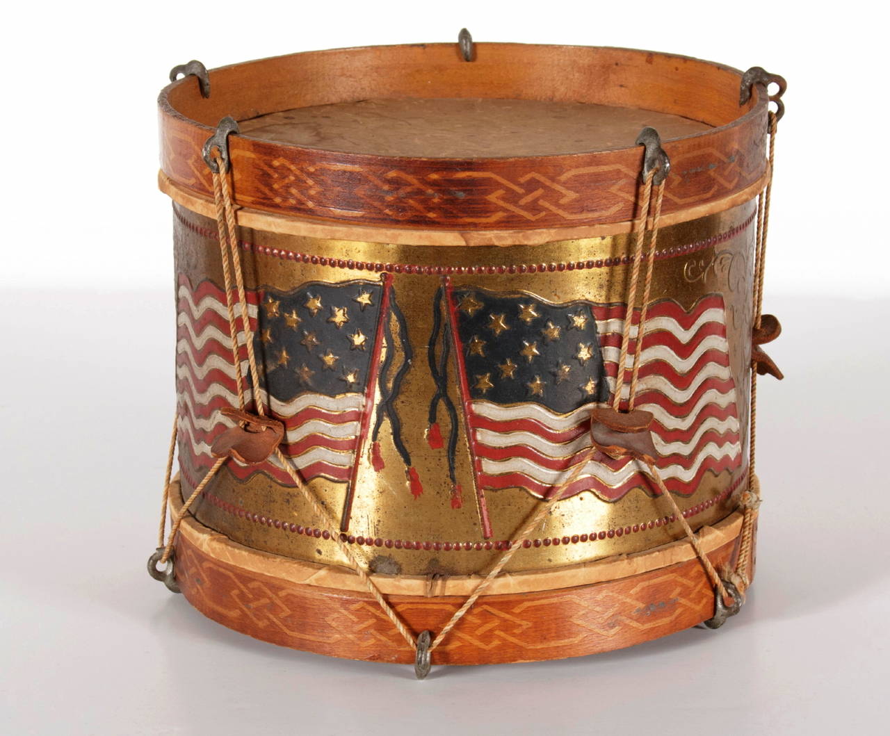 Patriotic American Toy Drum In Good Condition In York County, PA