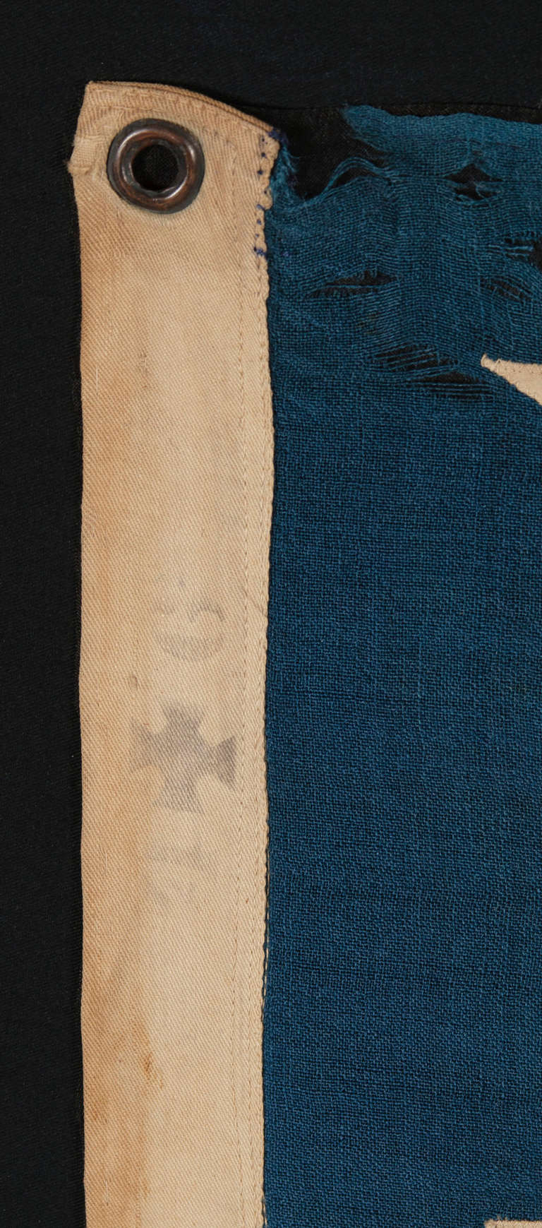 45 Stars on Antique American Flag with a Rich Indigo Blue Canton and Attractive Wear 1