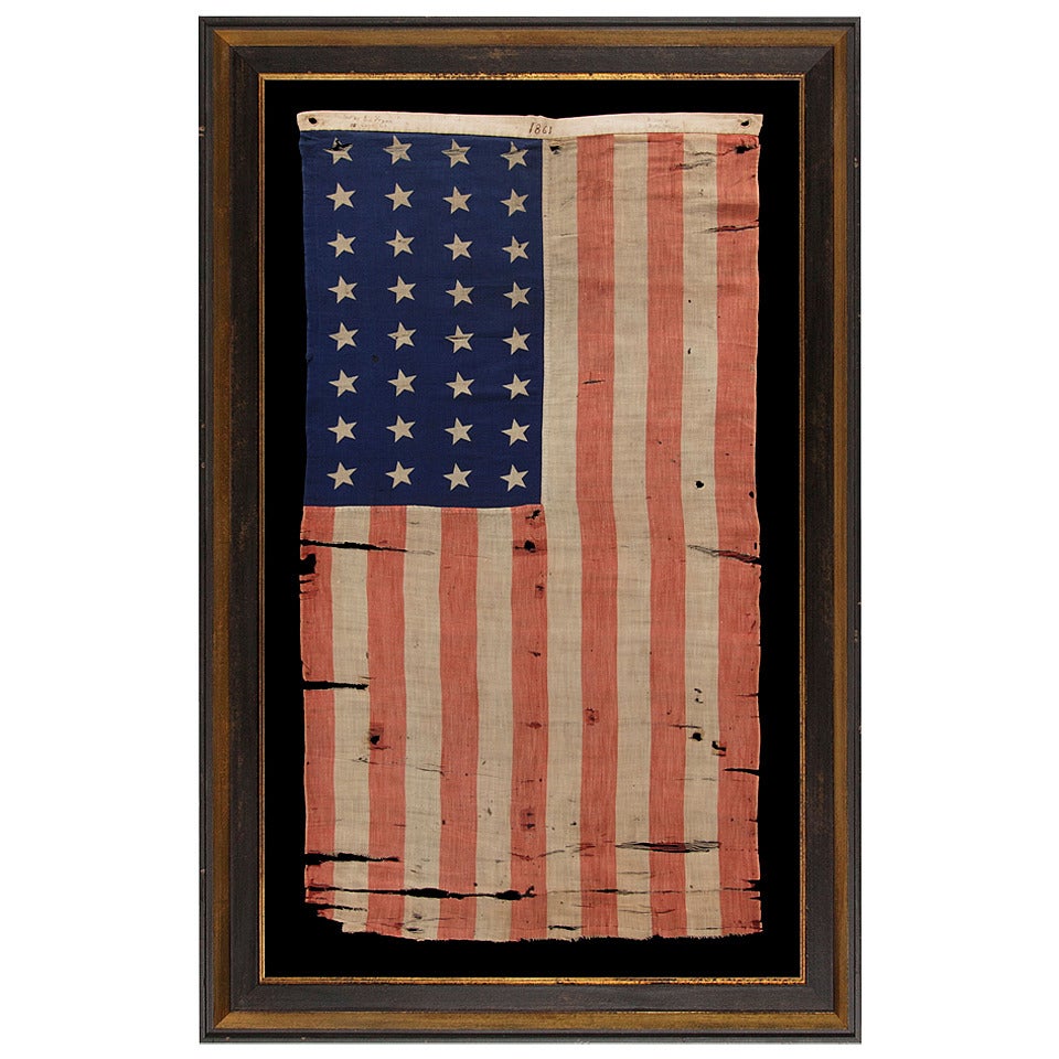 32 Star Minnesota Statehood, 1858-1859 Press Dyed Flag