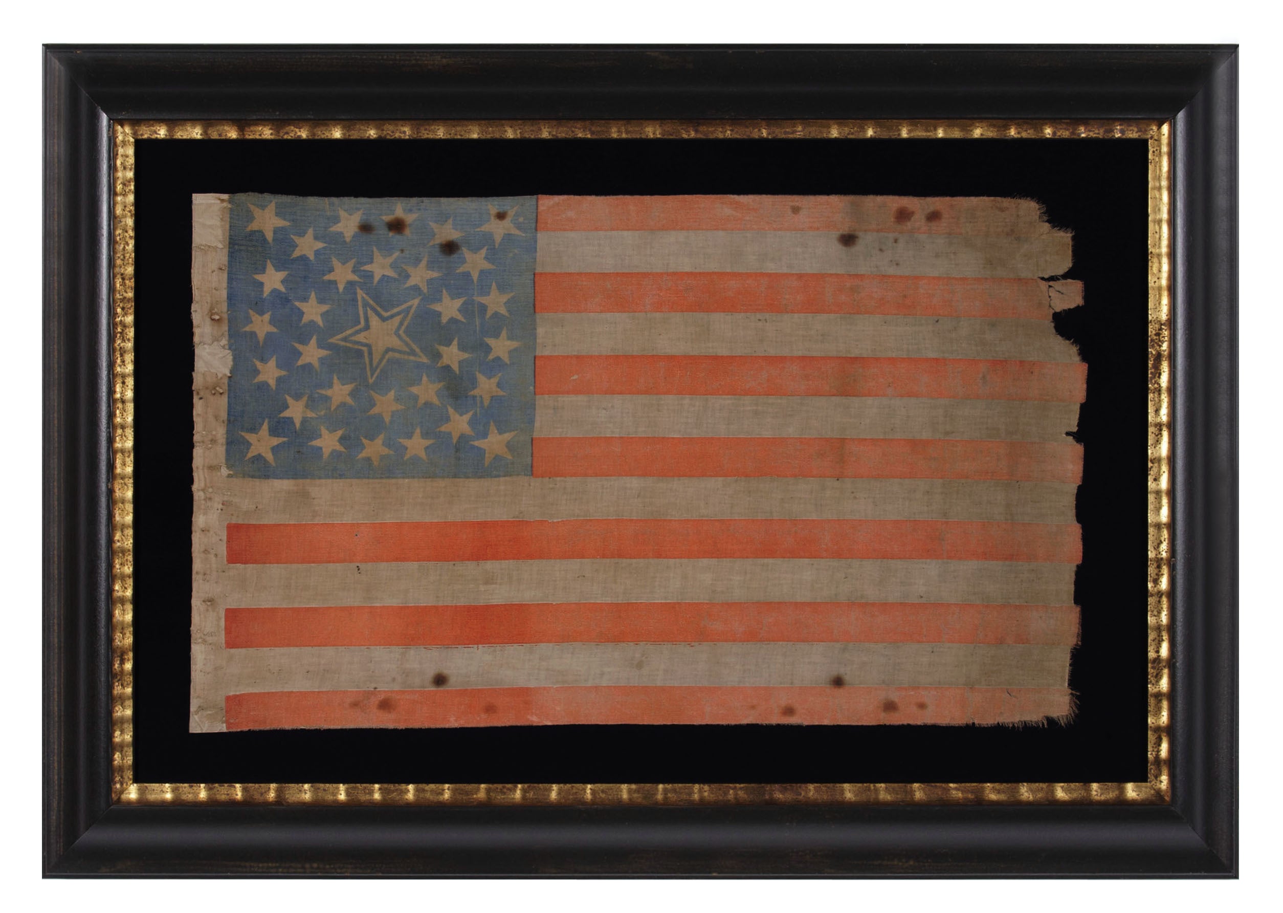 31 Star Antique American Flag, California Statehood, 1850-58, Very Rare