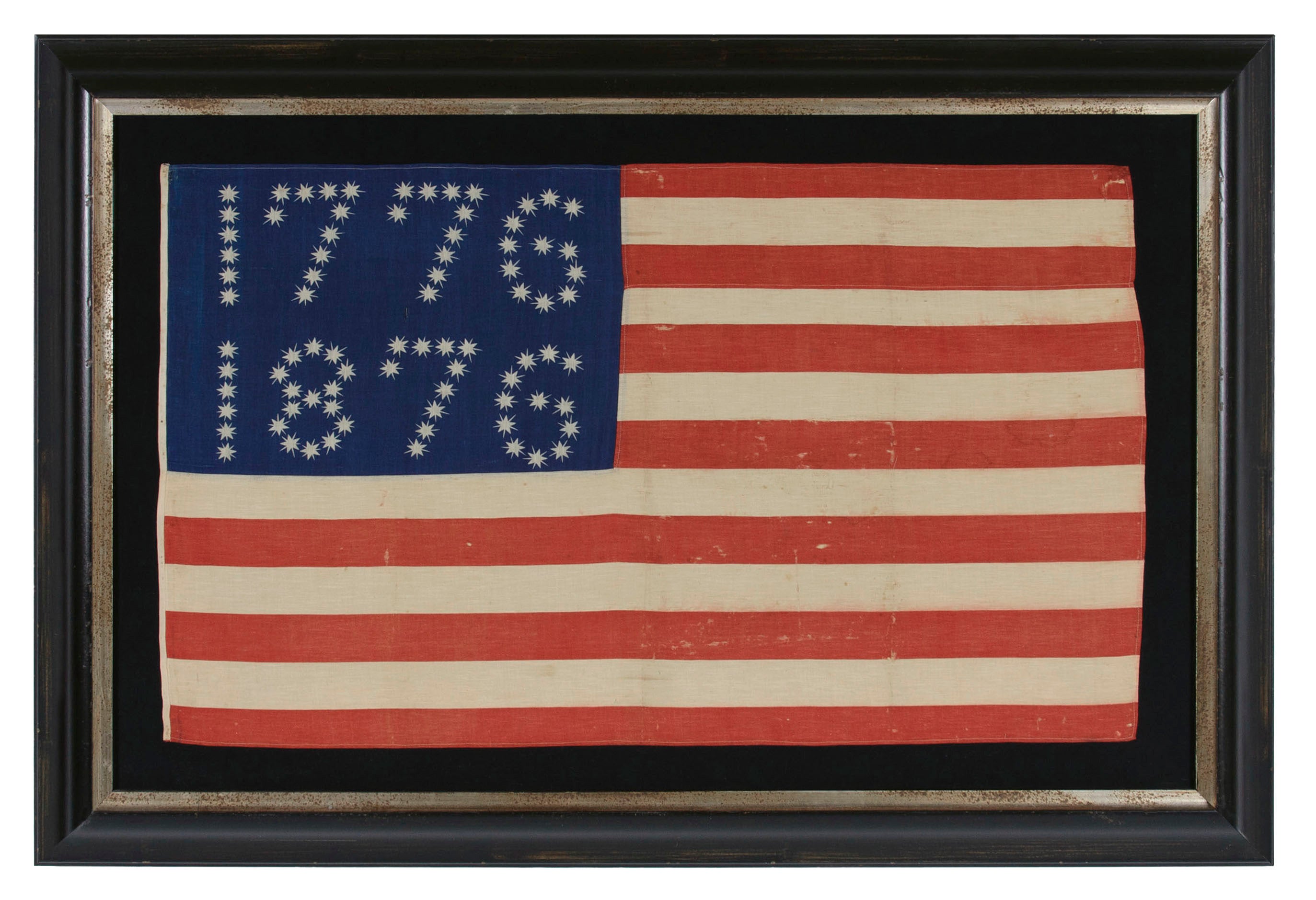 38 Star Flag With 10-pointed Stars That Spell "1776-1876"