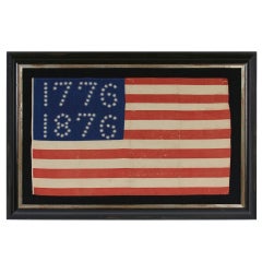 38 Star Flag With 10-pointed Stars That Spell "1776-1876"