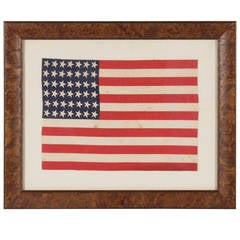 Antique 42 Star Flag with Canted Stars, Never an Official Star Count