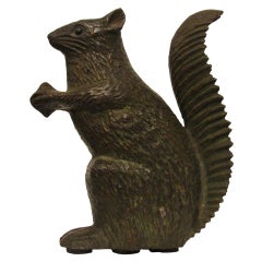 Masterpiece Quality Squirrel Doorstop, One Of Two Known, 1860-70