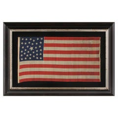 Antique 35-Star Press Dyed Wool Flag with Stars in a Random Configuration