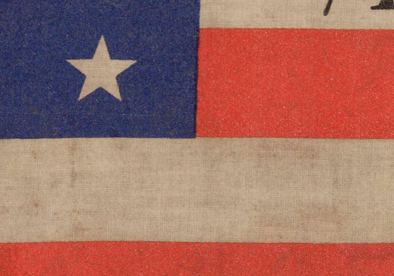 19th Century 35 Star Antique American Flag, New York 71st Vol. Infantry Reunion, Civil War