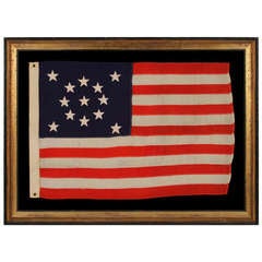 13 Stars Arranged in a Medallion Pattern on a Small Scale Flag