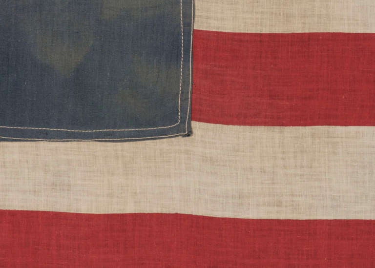 20th Century Antique 13 Star Flag In The Betsy Ross Pattern