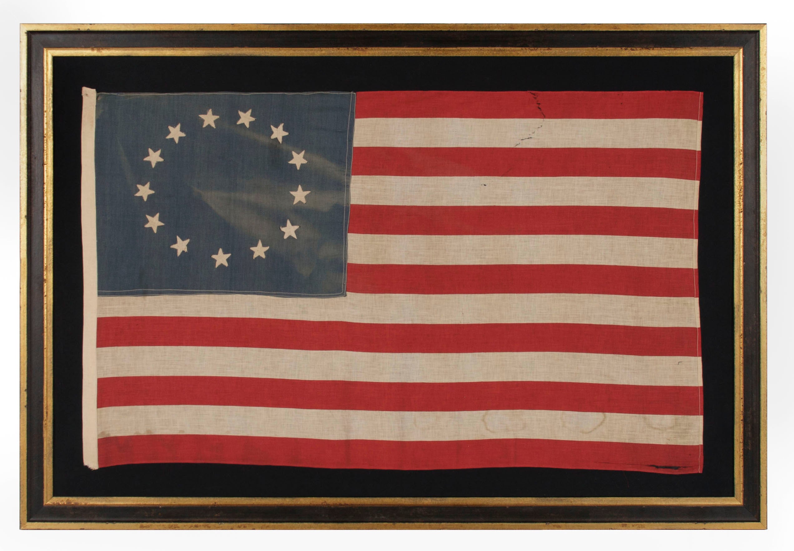 Antique 13 Star Flag In The Betsy Ross Pattern