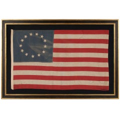 Antique 13 Star Flag In The Betsy Ross Pattern