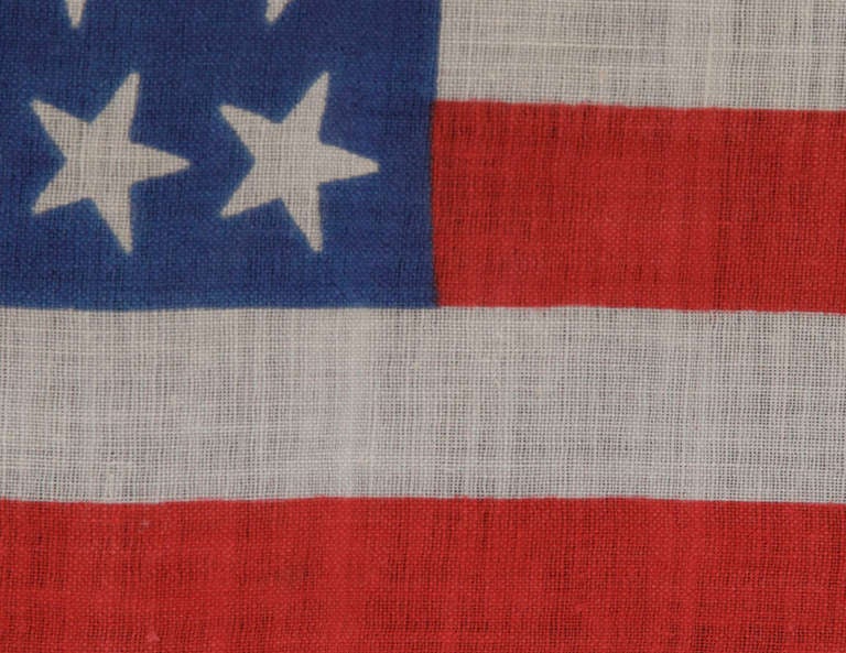 46 Star Flag On A Brilliant Royal Blue Canton In Good Condition In York County, PA