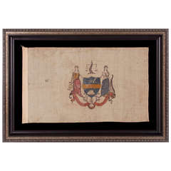 Antique Early Flag of Philadelphia, Probably 1874-1876, Printed on Blended Fabric