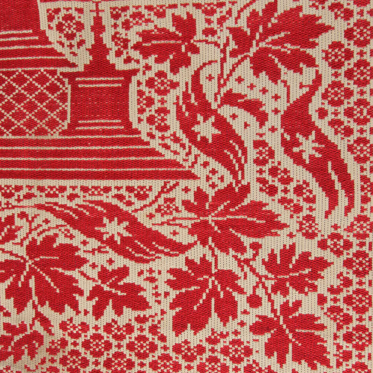 Red and White Coverlet Made for the 1876 Centennial Exposition in Philadelphia 2