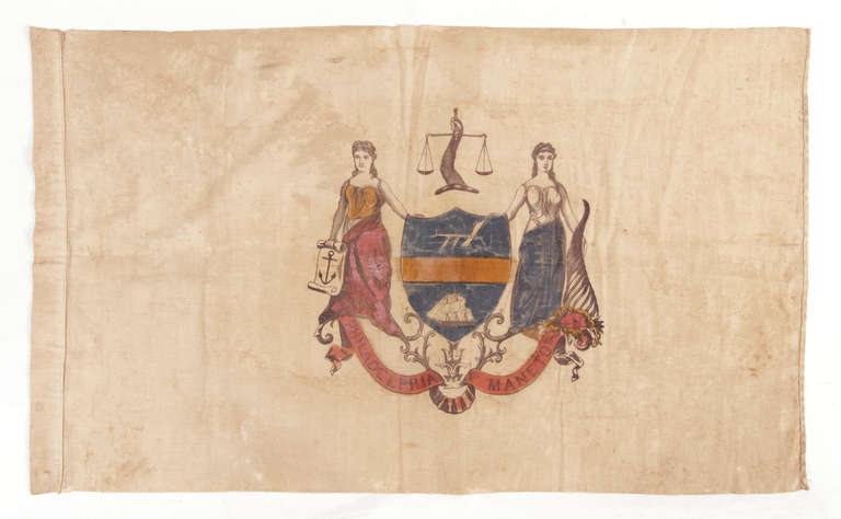 Early Flag of Philadelphia, Probably 1874-1876, Printed on Blended Fabric 2