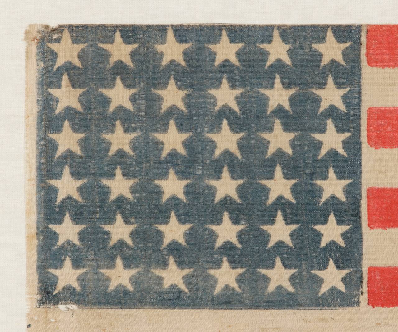 36 Stars on a Civil War Era Parade Flag In Good Condition In York County, PA