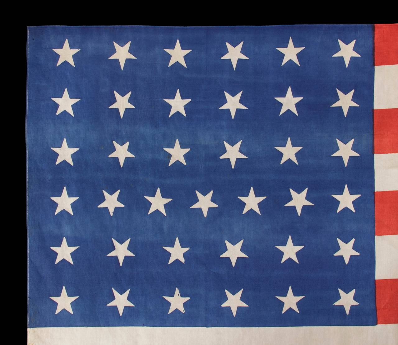 37 Stars on a Large Scale Silk Parade Flag In Good Condition In York County, PA