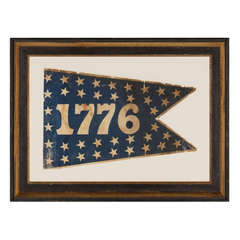 1876 Centennial Celebration Pennant With 38 Stars Surrounding "1776"